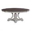 Pemberly Row Magnolia Manor Round Wood Table Set in Antique White