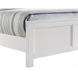 Pemberly Row Contemporary Rubberwood & Veneer King Bed in White