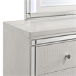 Pemberly Row Contemporary Solid Wood Dresser with 9 Drawers in White