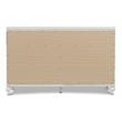 Pemberly Row Contemporary Solid Wood Dresser with 9 Drawers in White