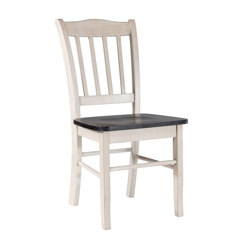 Pemberly Row Dining Chairs - Set of 2 in European Black Ash/Antique White