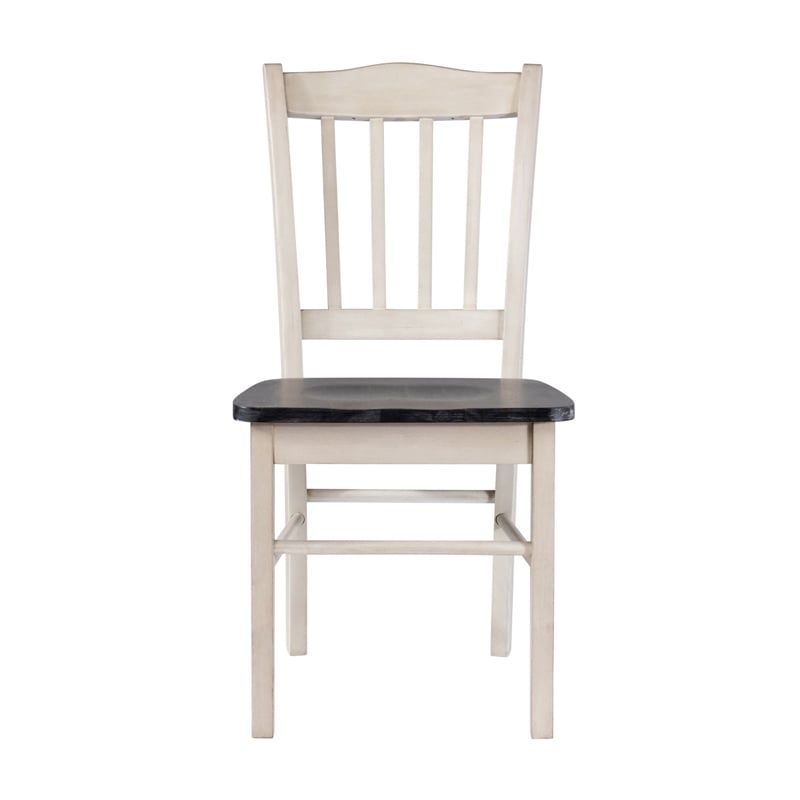 Pemberly Row Dining Chairs - Set of 2 in European Black Ash/Antique White