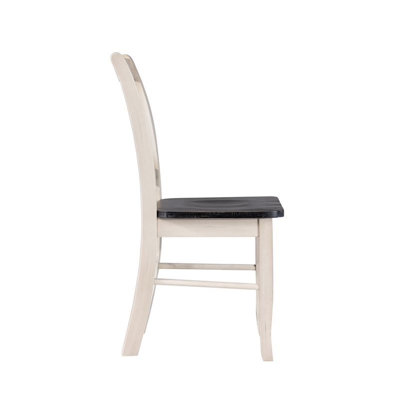 Pemberly Row Dining Chairs - Set of 2 in European Black Ash/Antique White