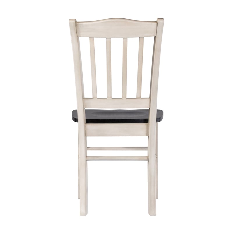 Pemberly Row Dining Chairs - Set of 2 in European Black Ash/Antique White