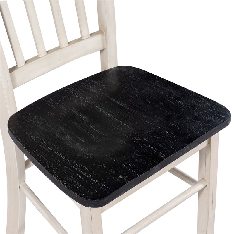 Pemberly Row Dining Chairs - Set of 2 in European Black Ash/Antique White