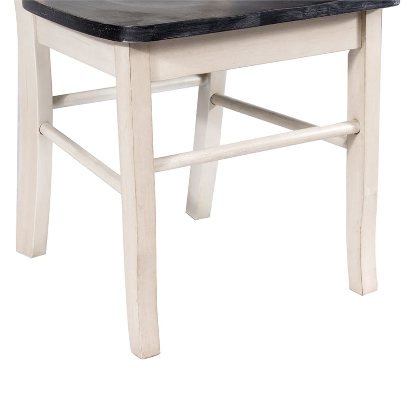 Pemberly Row Dining Chairs - Set of 2 in European Black Ash/Antique White