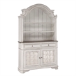 Pemberly Row Contemporary Wood Hutch & Buffet in White Finish