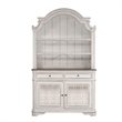 Pemberly Row Contemporary Wood Hutch & Buffet in White Finish