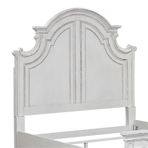 Pemberly Row Contemporary Wood Queen Panel Headboard in White