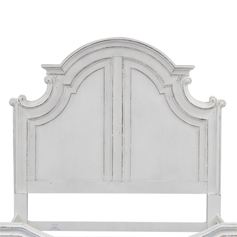 Pemberly Row Contemporary Wood King Panel Headboard in White