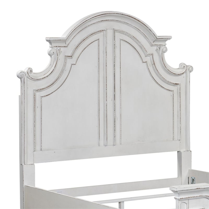 Pemberly Row Contemporary Wood King Panel Headboard in White