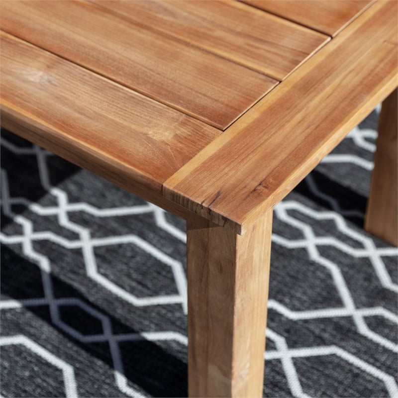 Pemberly Row Modern Solid Teak Outdoor 18