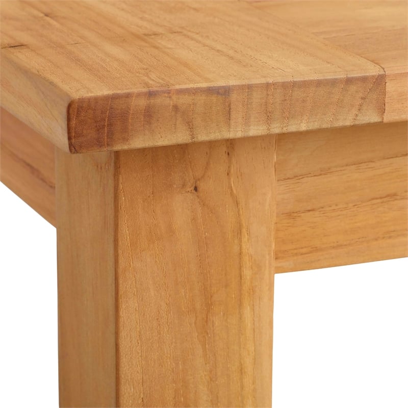 Pemberly Row Modern Teak Outdoor Square Side Table 22