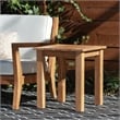 Pemberly Row Modern Teak Outdoor Square Side Table 22