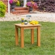 Pemberly Row 5Pc Set Teak Outdoor Sofa 2 Tables 2 Chairs & Cushions in Natural