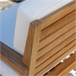 Pemberly Row 5Pc Set Teak Outdoor Sofa 2 Tables 2 Chairs & Cushions in Natural
