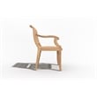 Pemberly Row Contemporary Premium Teak Outdoor Dining Armchair