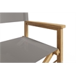 Pemberly Row Modern Teak Outdoor Counter Height Armchair in Taupe