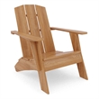 Pemberly Row Contemporary Teak Outdoor Adirondack Lounge Chair