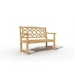 Pemberly Row Contemporary 2 Person Premium Teak Outdoor Bench