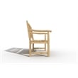 Pemberly Row Contemporary 2 Person Premium Teak Outdoor Bench