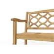 Pemberly Row Contemporary 2 Person Premium Teak Outdoor Bench