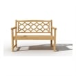 Pemberly Row Contemporary 2 Person Premium Teak Outdoor Bench