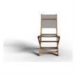 Pemberly Row Contemporary Teak Outdoor Folding Chair in Taupe
