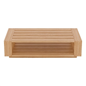 Pemberly Row Contemporary Rectangular Teak Outdoor Coffee Table