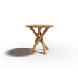 Pemberly Row Contemporary Round Premium Teak Outdoor Side Table