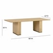 Pemberly Row Transitional Accent Oak Wood Rectangular Dining Table