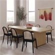 Pemberly Row Transitional Accent Oak Wood Rectangular Dining Table