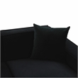 Pemberly Row Transitional Black Velvet Upholstered Sectional - RAF