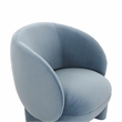 Pemberly Row Transitional Accent Velvet Accent Chair in Blue Stone