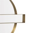 Pemberly Row Handmade Transitional Accent Gold Round Wall Mirror