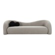 Pemberly Row Transitional Gray Upholstered Faux Shearling Sofa