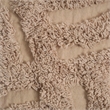 Pemberly Row Handmade Transitional Accent Beige Knitted Accent Pouf