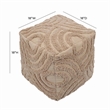 Pemberly Row Handmade Transitional Accent Beige Knitted Accent Pouf