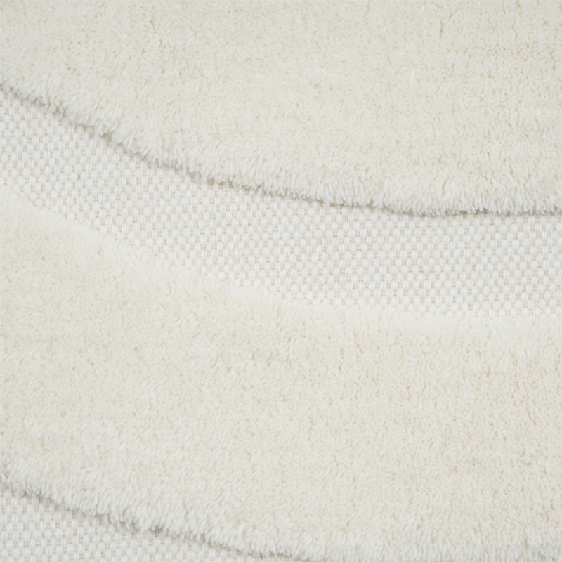 Pemberly Row Transitional Accent Loop White 5' x 8' Area Rug