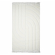 Pemberly Row Transitional Accent Loop White 5' x 8' Area Rug