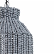 Pemberly Row Handmade Transitional Accent Gray Beaded Pendant Lamp