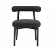 Pemberly Row Handmade Transitional Accent Black Boucle Side Chair