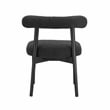 Pemberly Row Handmade Transitional Accent Black Boucle Side Chair