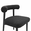 Pemberly Row Handmade Transitional Accent Black Boucle Side Chair