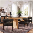 Pemberly Row Handmade Transitional Accent Black Boucle Side Chair