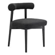 Pemberly Row Handmade Transitional Accent Black Boucle Side Chair