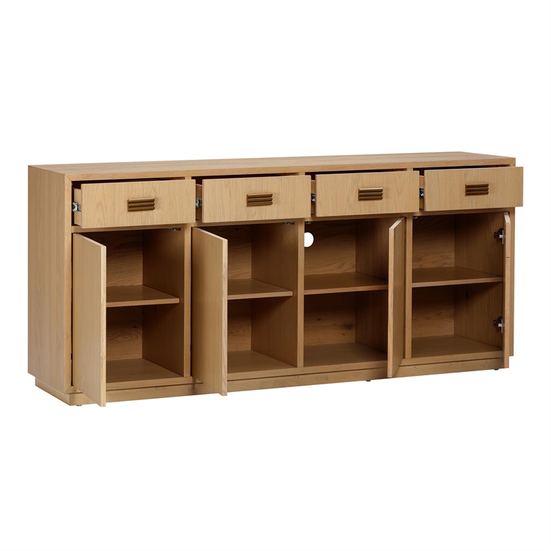 Pemberly Row Handmade Contemporary Accent Natural Oak Buffet