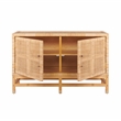 Pemberly Row Handmade Coastal Accent Natural Woven Rattan Buffet