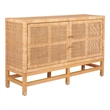 Pemberly Row Handmade Coastal Accent Natural Woven Rattan Buffet