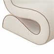 Pemberly Row Transitional Accent Cream Basketweave Accent Chair